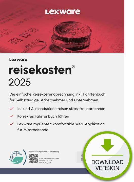Produktbild Lexware ESD / reisekosten 2025 / Online (1 User, 12 Monate)