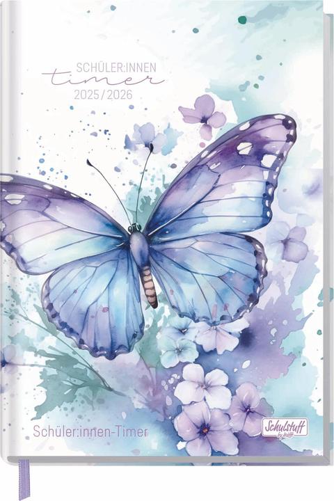 Produktbild Häfft® Verlag Schülerkalender August 2025 - Juli 2026 Butterfly (A5, Deutsch)