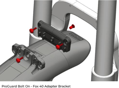 Actual product image RRP ProGuard - Adapter Brackets (Rear mudguard)
