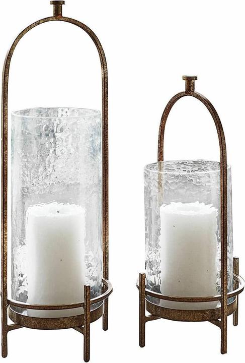 Produktbild Loberon Windlicht 2er Set Aquivar antikbronze/klar (2 x)