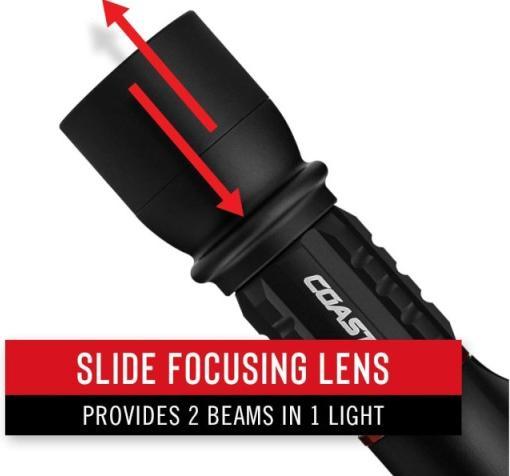 Actual product image Coast XP6R LED torch focussable with rechargeable battery (9 cm, 400 lm)