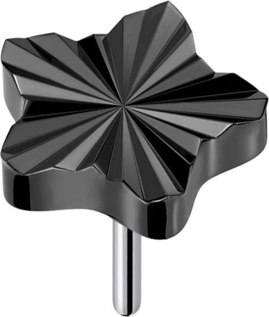 Produktbild Star Piercing Threadless Diamantschliff Scheibe Stern schwarz (Titan G23, ohne Messing)