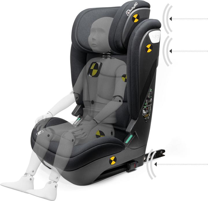 Produktbild BabyGo Motion Isize Isofix black (Kindersitz, ECE R129/i-Size Norm)