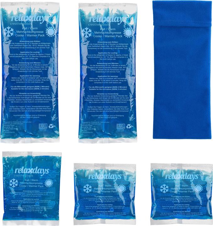 Relaxdays 5x gel compressi (5 x, 1140 g)