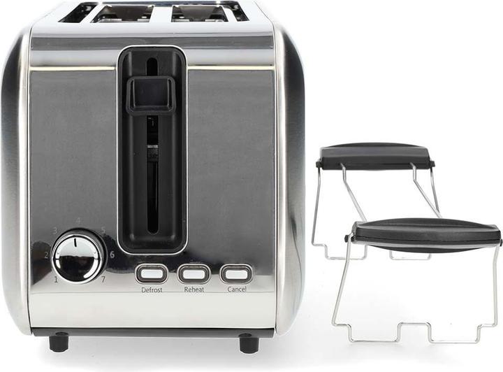 Produktbild Nedis Toaster | 2 Steckplätze | Bräunungsstufen: 7 | Auftaufunktion | Aluminium / Silber (EU-Stecker)