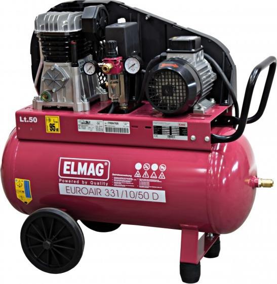 Produktbild Elmag - Kompressor EUROAIR 331/10/50 D, 195 l/min, 10 bar, 50 Liter, 400V (10 Bar, 50 l)