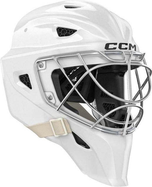 Actual product image CCM AXIS XF Non-certified Cat Eye SR Goalkeeper Mask (White, M) (M)