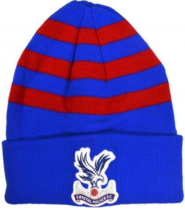 Actual product image Crystal Palace FC Striped Knitted Turn Up Beanie