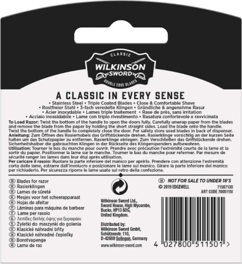 Immagine prodotto Wilkinson Vintage (10 x)