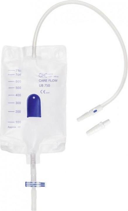 Actual product image GHC Urine bag CAREFLOW 0.75l 12cm non-sterile with drain with return valve
