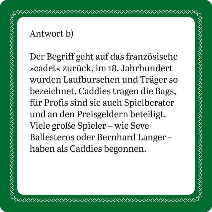 Actual product image The golf quiz (German)