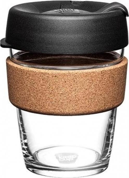 Keepcup Tazza termica M vetro/sughero, 340 ml, nero (0.34 l)