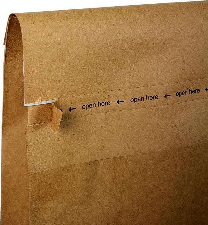 Actual product image Elco Shipping bag brown with block bottom 100gm2 300x80x430+110mm, 200 pcs. (200 x)