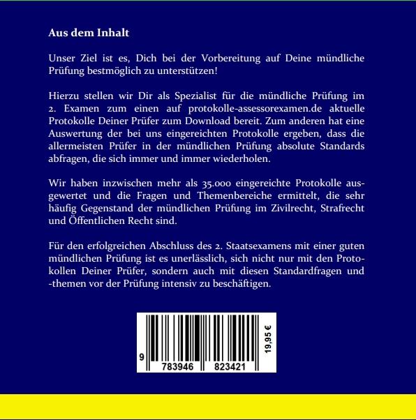 Produktbild Standardfragen und -themen in der mündlichen Prüfung im 2. Examen (Deutsch, Michael Berkemeyer, 2023)