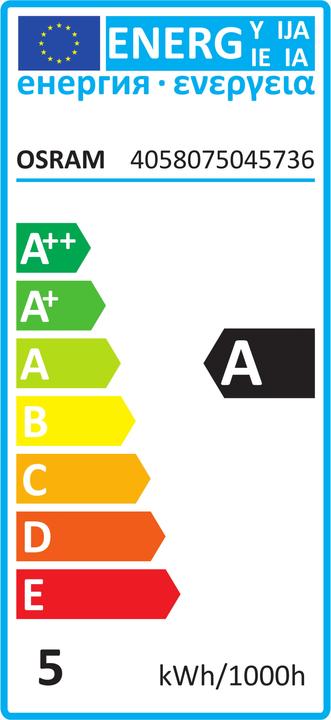 Energy Label Osram Star B (E14, 4.50 W, 250 lm, 1 x, A)