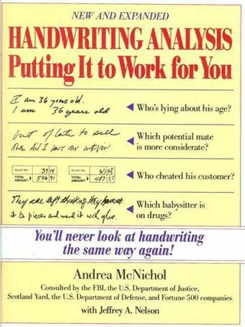 Produktbild Handwriting Analysis (Englisch, Andrea McNichol, Jeffrey Nelson, 1994)