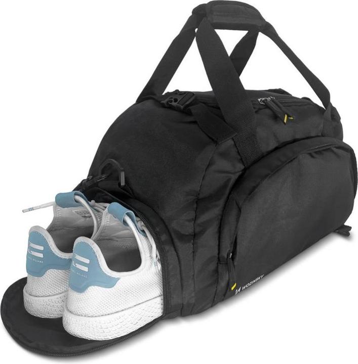 Wozinsky Travel Sports Bag Backpack Hand Luggage Bag 40x20x25 cm for Airplane Black (WSB-B01) (16 l)