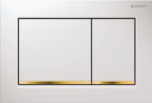 Produktbild Geberit Bettigungsplatte Omega 30 wei/gold/wei 115.080.KK.1