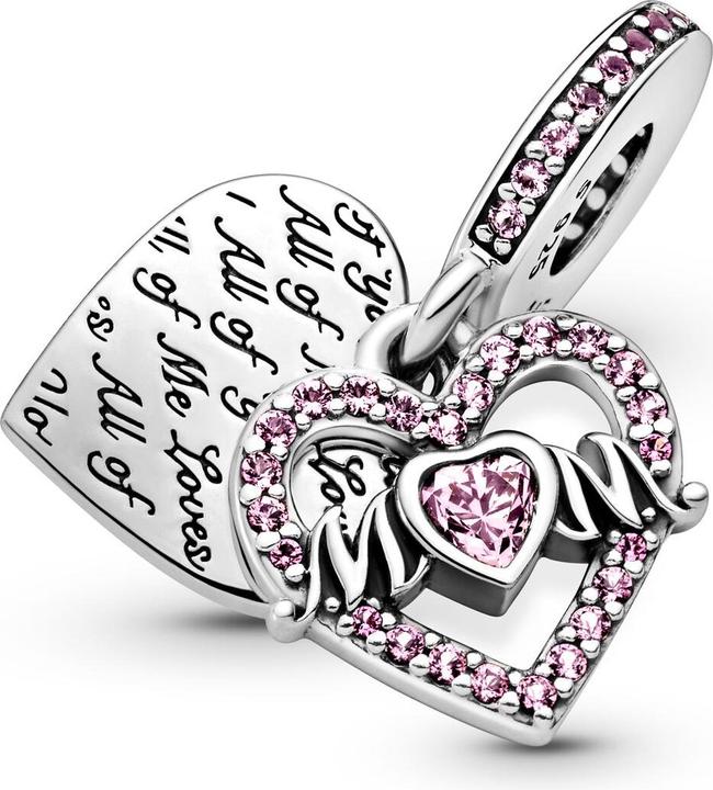 Immagine prodotto Pandora Ciondolo a forma di cuore e mamma (Con pietra/e, Argento 925)