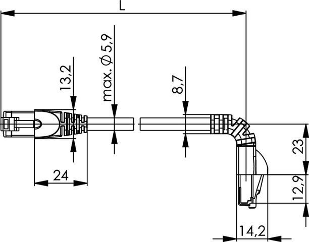 Produktbild Telegärtner MP8 FS 500 (S/FTP, CAT6a, 5 m)