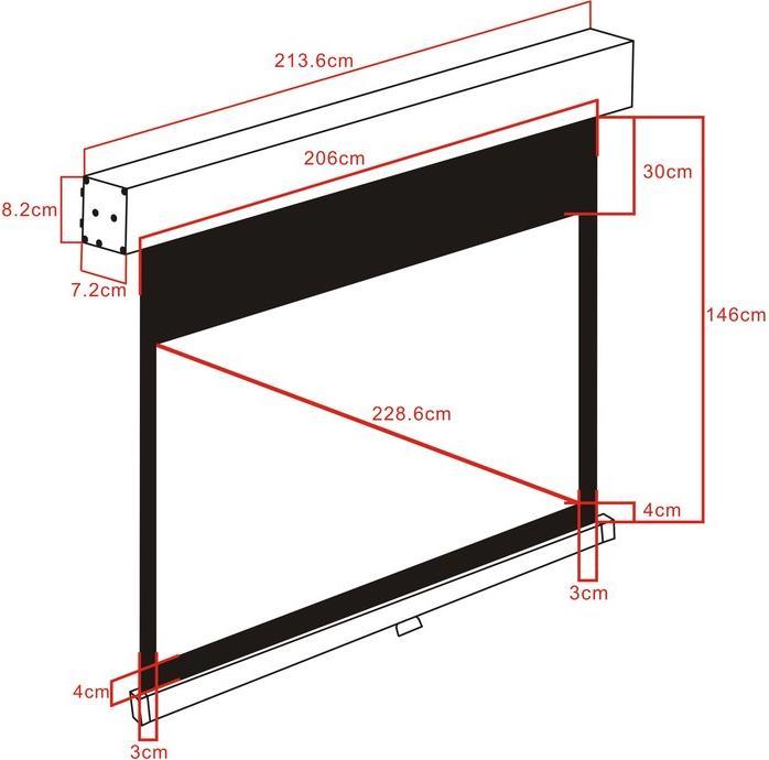 Image du produit Multibrackets Manuel (90", 16:9)