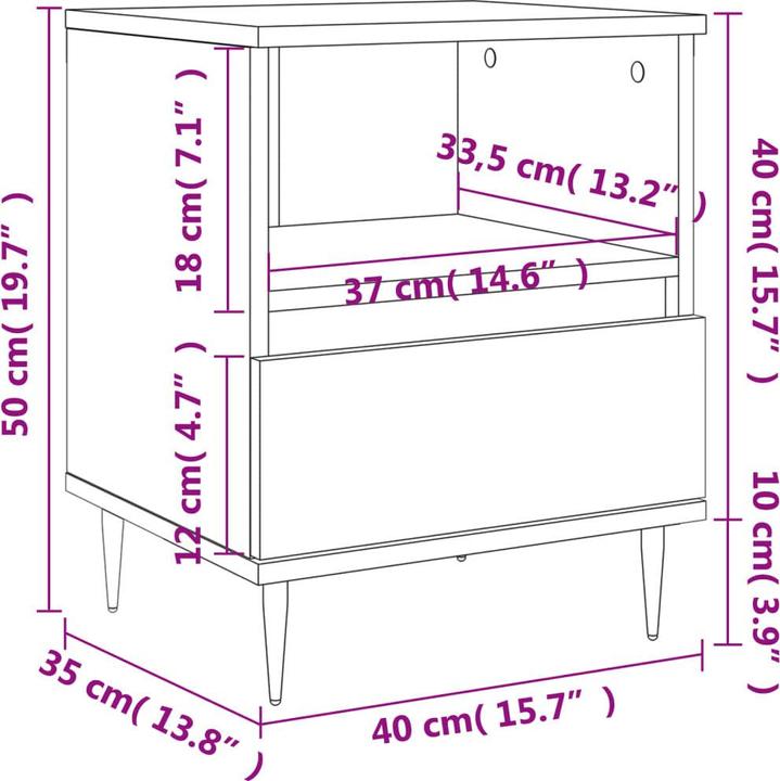 Actual product image VidaXL Tiziana (40 x 35 x 50 cm)