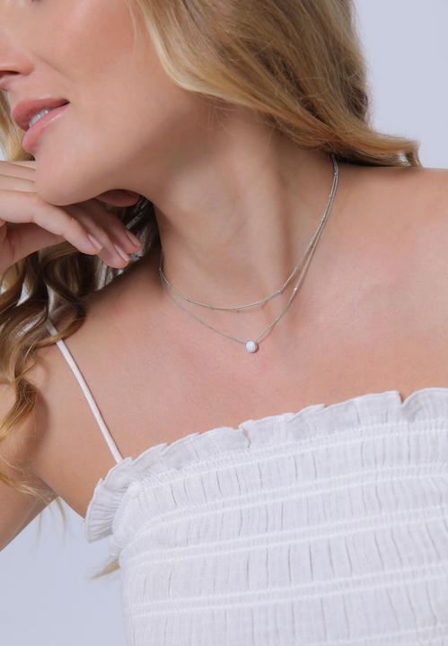 Image du produit Elli Choker Layer-Look mit Opal (Argent Sterling, 36 cm)