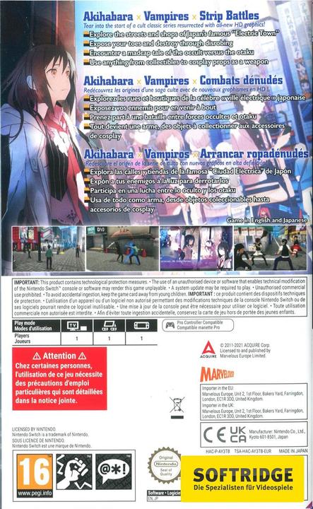 Image du produit Marvelous Le voyage d'Akiba : Hellbound & Debriefed (Switch, Switch Lite, Switch OLED, FR)