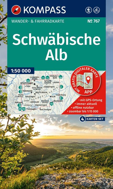 Produktbild Wanderkarten-Set 767 Schwäbische Alb (4 Karten) 1:50.000