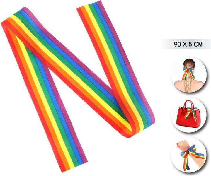 Produktbild Regenbogen-Flaggenband 90 x 5 cm
