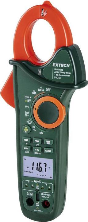 Produktbild Extech EX623A Stromzange digital IR-Thermometer CAT III 600V Anzeige (Counts): 6000 (CAT III 600V)