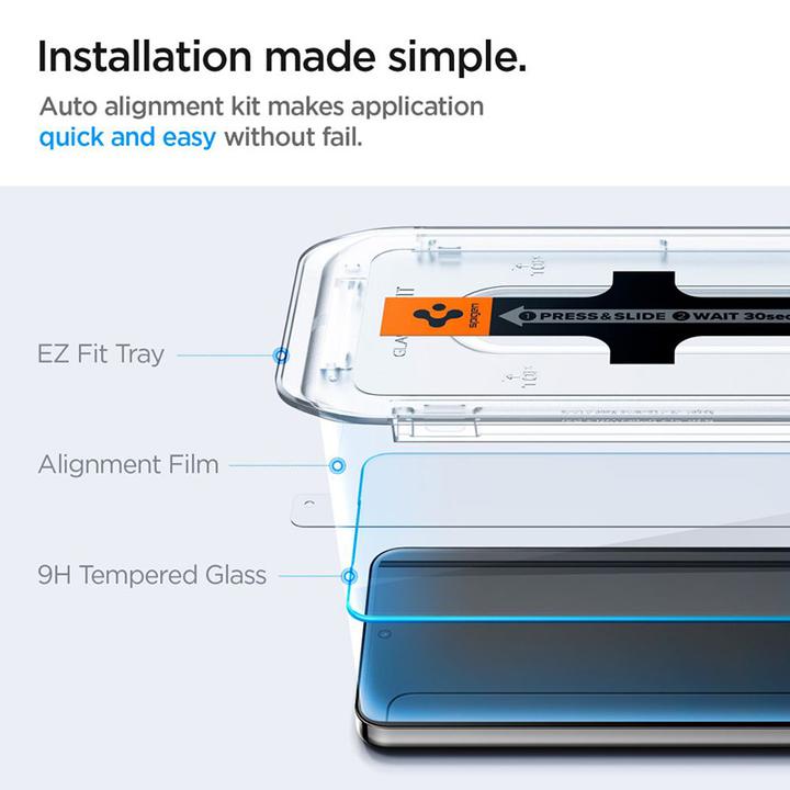Produktbild Spigen Glas.TR Sam S24 S921 "EZ FIT" 2szt. szkło hartowane AGL07440 (2 Stück, Samsung Galaxy S24)
