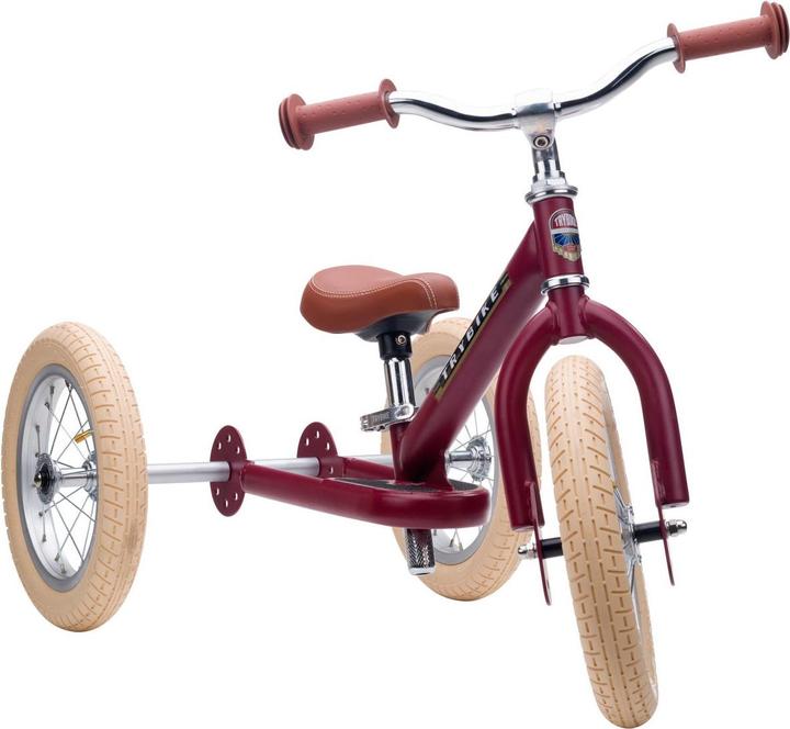 Actual product image Trybike Laufrad 2 in 1 vintage, red matt (12")