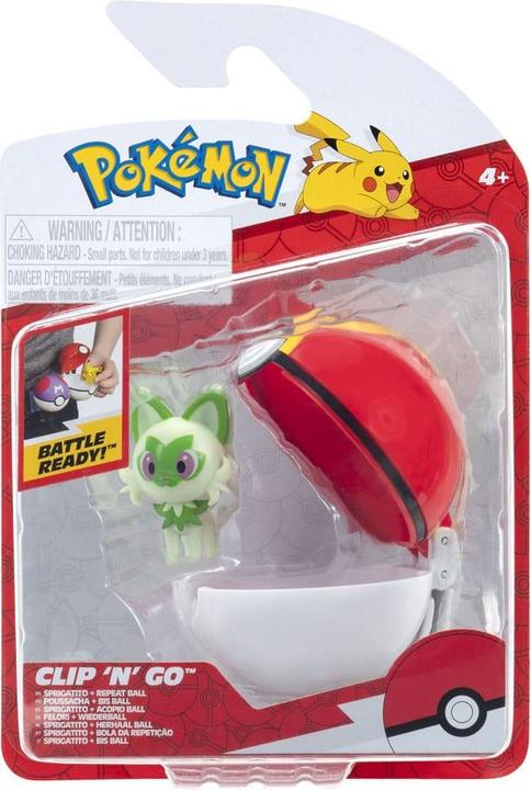 Actual product image Pokémon - Clip N Go Sprigatito with Repeat Ball - (PKW4151)