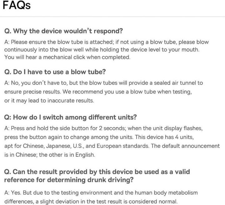 Actual product image Baseus Electronic Breathalyzer SafeJourney Pro (Grey)