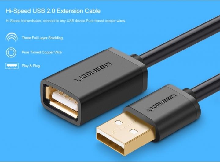 Produktbild Ugreen USB A – USB A (3 m, USB 2.0)