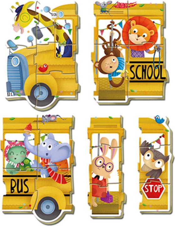 Image du produit Educa Baby Puzzles Animals Bus 2x2/2x3/4 T. (19 pièces)