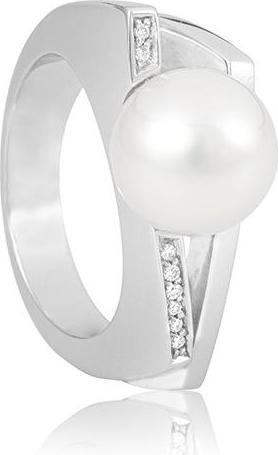 Breuning RING - SÜDSEE-PERLE-ZP/Brill. 0,044 Ct. H/si (53, 585/14 K Gold)