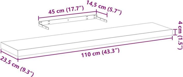Image du produit VidaXL Étagères flottantes 2 pcs.