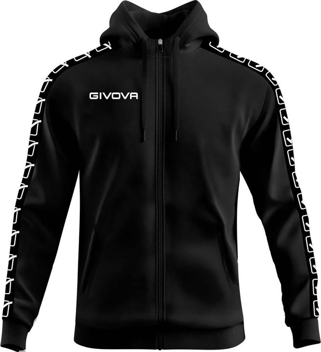 Givova Sweatshirt mit Kapuze Streifen Full Zip (S)