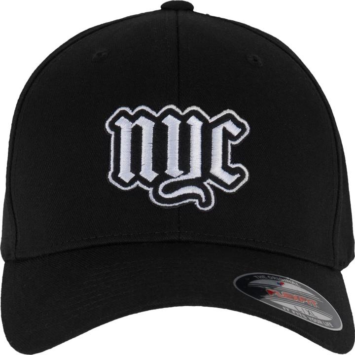 Produktbild Flexfit NYC Old English Wording Patch Wooly Combed Cap - 186925 (S/M)