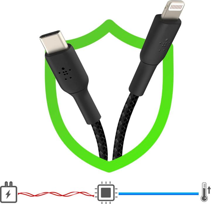 Produktbild Belkin Boost Charge USB-C – Lightning (1 m, USB 2.0)