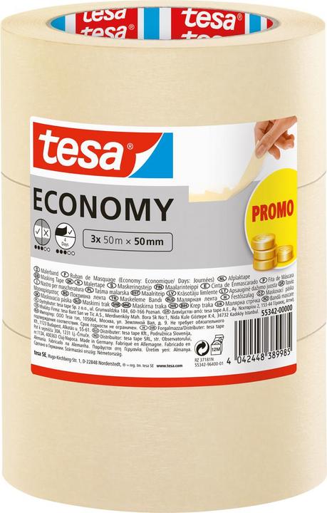 tesa 3x ruban de peintre ECONOMY (50 mm)