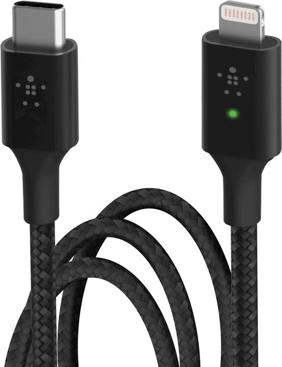 Actual product image Belkin USB charging cable Boost Charge LED USB-C - Lightning 1.2 m (1.20 m, USB 3.2 Gen 1)