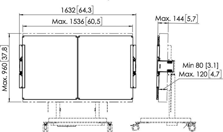 Actual product image Vogels RISE A226 WHITEBOARD SET 65IN