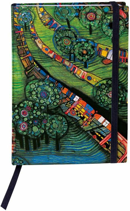 Produktbild Hundertwasser Notizbuch (Grüne Stadt) (154 x 112 mm, Harter Einband, Englisch, Französisch, Deutsch)