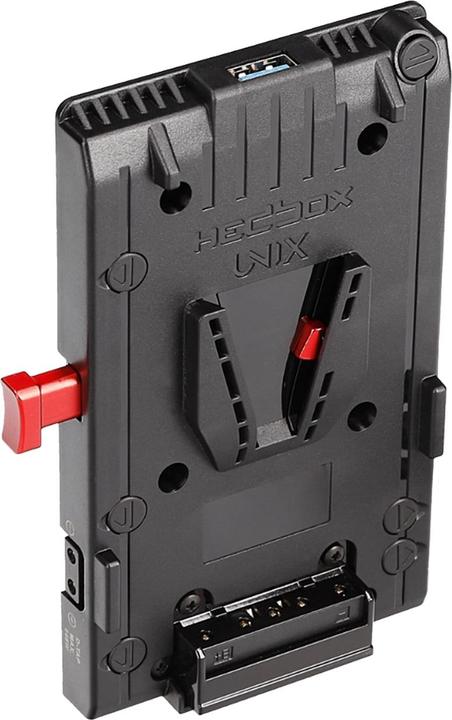 Produktbild Hedbox - V Lock Mount ( High Dur Aluminium )- 1 x USB Output 5.1V / 2.1A- 3 x D-Tap Output 14.8V / 5A- 1 x