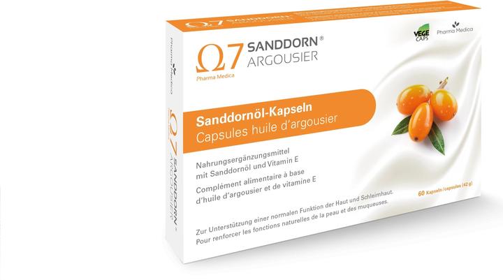 Actual product image Sanddorn Sea buckthorn oil Argousier (60 Piece, Capsules, 65 g)