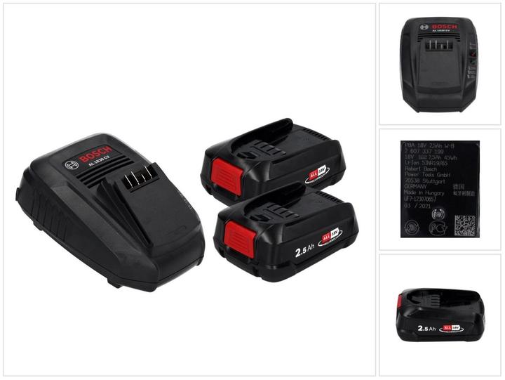 Actual product image Bosch Home & Garden Starter set PBA 18V (2x2.5Ah) + AL 1830 CV (18 V)