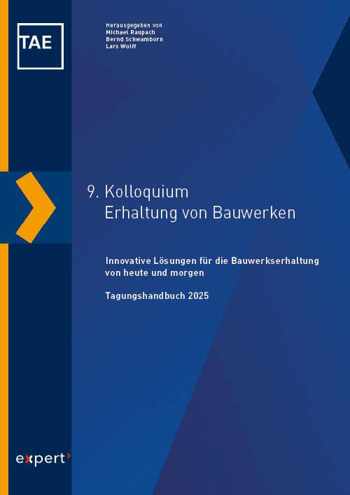 Produktbild 9. Kolloquium Erhaltung von Bauwerken (Deutsch, Lars Wolff, Bernd Schwamborn, Michael Raupach, 2025)